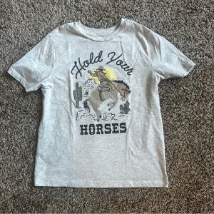 Youth Light Gray 'Hold‎ Your Horses' Tee